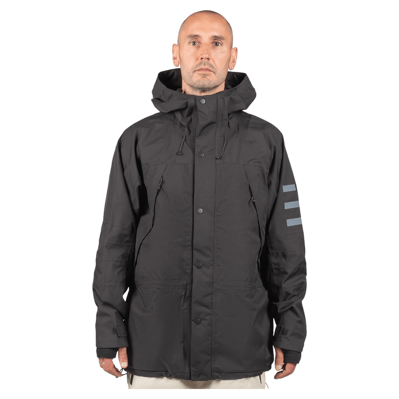 Main view of the Endeavor 2L Ranger Jacket in Black colourway, unisex model