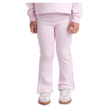 Front view of the Eve Girl Aspen Flare in Pale Pink colourway, toddler's model