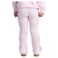 Back view of the Eve Girl Aspen Flare in Pale Pink colourway, toddler's model