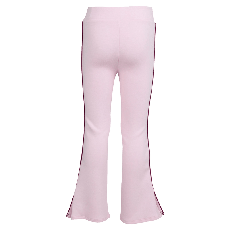 Back view of the Eve Girl Aspen Flare in Pale Pink colourway, toddler's model