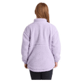 Back view of the Eve Girl Cozy Quarter Zip in Lilac colourway, girls's model