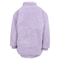 Back view of the Eve Girl Cozy Quarter Zip in Lilac colourway, girls's model