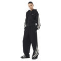 Side view of P.E Nation Flip Side Zip Thru Hoodie in colour Black