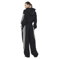 Back view of P.E Nation Flip Side Zip Thru Hoodie in colour Black