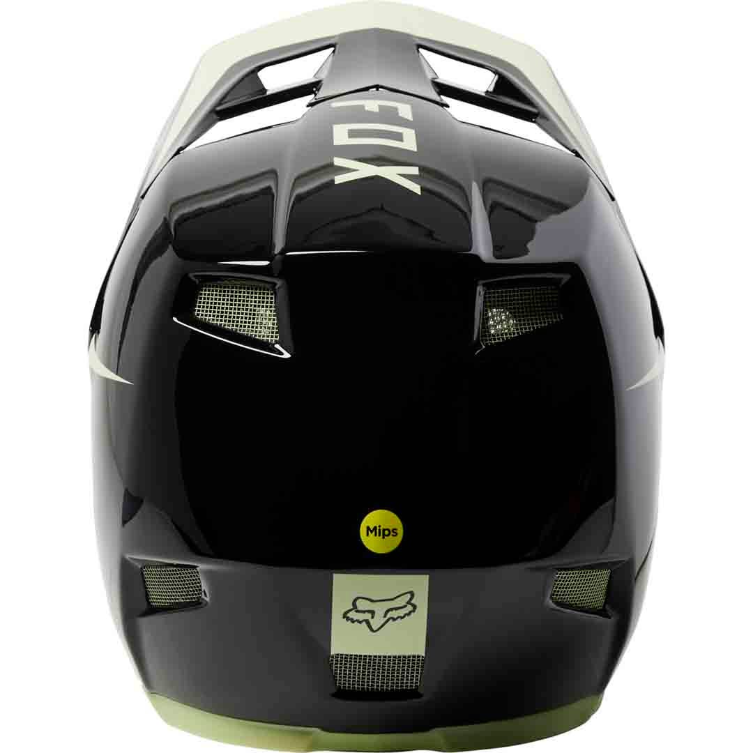 Black and green, unisex, full face mountain bike helmet.