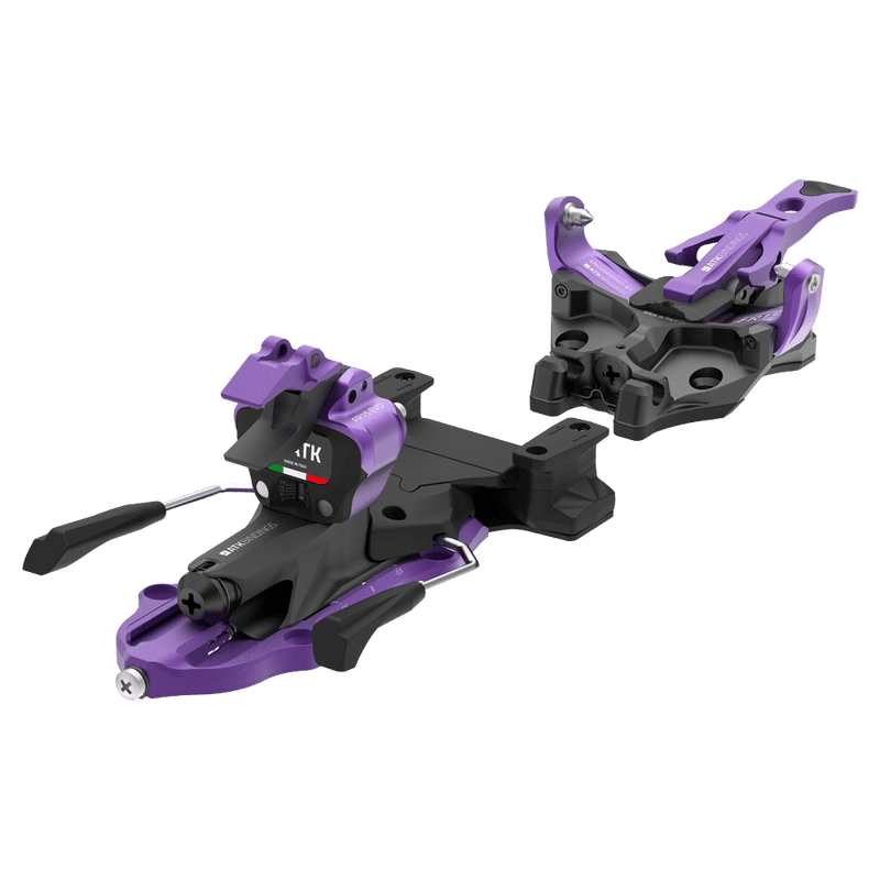 Indigo rear view of ATK Freeraider 15 Evo Ski Touring Bindings