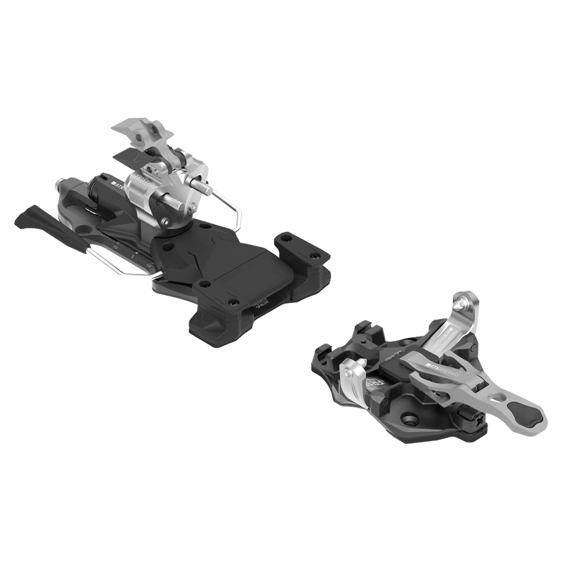 Titanium front view of ATK Freeraider 15 Evo Ski Touring Bindings