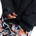Close-up of black Burton Futuretrust 3L Snowboard Jacket sleeve cuffs with adjustable hook-and-loop straps.