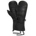 View of a pair of the Arashi Guide Gtx Mitts in Black with branded wrist strap.