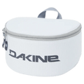 White Dakine Goggle Stash padded travel case with grey logo, zipper closure, and top carry handle.