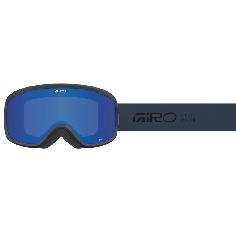 Front view of the Giro Cruz goggles in Indigo with Grey Cobalt lenses