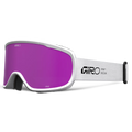 Main view of the Giro Cruz goggles in Stacked White with Amber Pink lenses