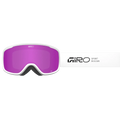 Front view of the Giro Cruz goggles in Stacked White with Amber Pink lenses
