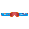 Strap view of the Giro Buster Goggles in Rocket Blue, Amber Scarlett lens, kids model