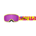 Front view of the Giro Buster goggles in Yellow Flowers colourway with Amber Pink lens