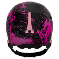 Back view of the Giro Spur Jr MIPS Helmet in Neon Pink Surge colourway, KIDS's model