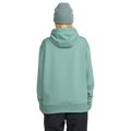 Rear on body image of the Riding Hydro Pullover - Womens in Arctic Blue.