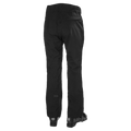 Rear view of black Helly Hansen Legendary Insulated Ski Pants for women with back pocket and HH logo on the leg.