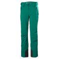Teal Helly Hansen women's Legendary insulated ski pants with zippered pockets and reinforced inner ankle cuffs.