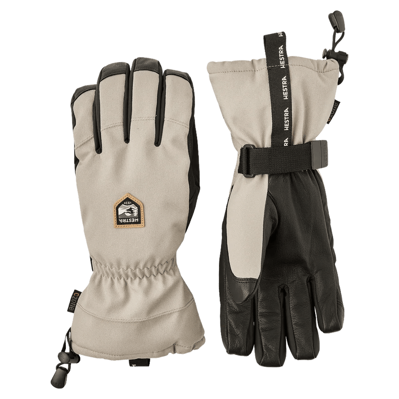 Pair view of the Hestra CZone Mountain Gloves in beige colourway, unisex model