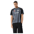 Front view of Afends Holloway Recycled Raglan Jersey in colour Black.