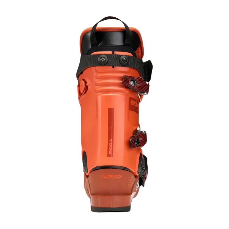 Back view of the K2 Evolver Ski Boots in Orange colourway, kids's model