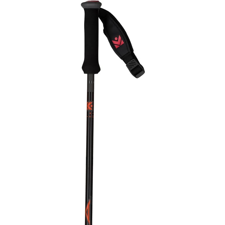 Kerma Vector Hybrid 12 Ski Poles showing black handle upclose