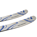 Tip view of the SALOMON QST 106 Almond Milk Skis, 26/27 Unisex's model
