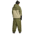 Back view of olive green Volcom Longo Gore-Tex snowboard pants with a baggy fit and star logo on the back pocket.