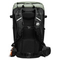 Back view of the Mammut Ducan 24 Backpack in Jade Black colourway, women model