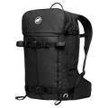 Main view of the Mammut Nirvana 22L Backpack in black colourway, unisex model