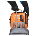 Avalanche pocket view of the Mammut Nirvana 22L Backpack in black colourway, unisex model