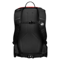 Back view of the Mammut Nirvana 22L Backpack in mammut red-black colourway, unisex model