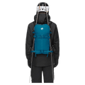 Carried view of the Mammut Nirvana 22L Backpack in sapphire-black colourway, unisex model