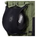 Helmet holder view of the Mammut Nirvana 35L Backpack in Marsh Black colourway, unisex model