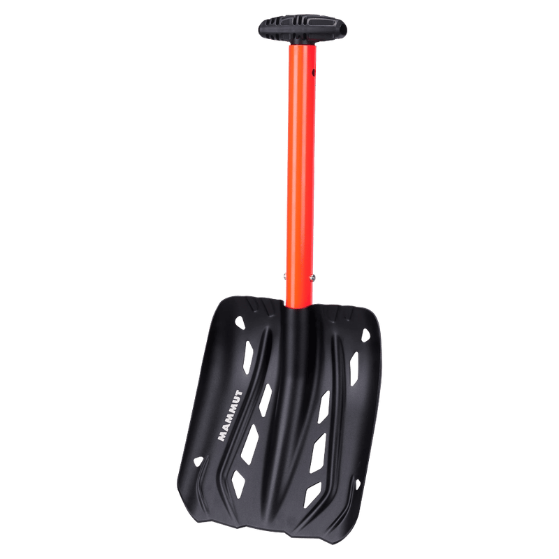 Main view of the Mamut Alugator Light Shovel in Neon Orange colourway, unisex's model