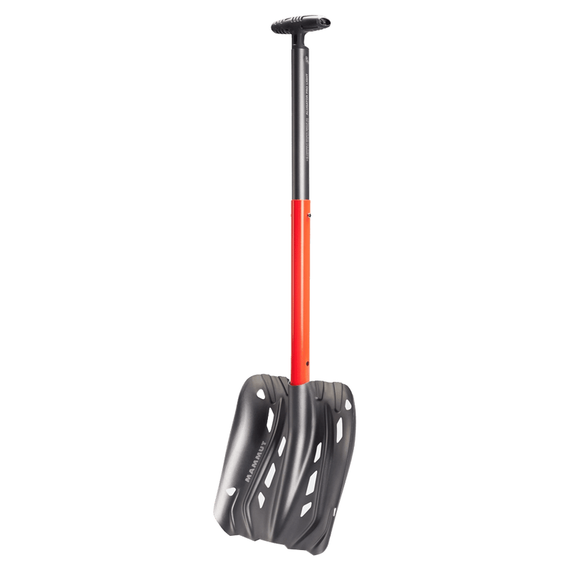 Main view of the Mamut Alugator Pro Light Shovel in Neon Orange colourway, unisex's model