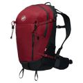 Main view of the Mamut Lithium 25L Backpack in Blood Red Black colourway, women's model