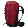 Main view of the Mamut Lithium 30L Backpack in Blood Red Black colourway, women's model