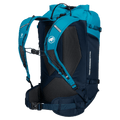 Side back view of the Mamut Trion Nordwand 28L Backpack in Sky and Night colourway, women's model