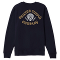 Back view of Brixton Morado Crew in colour Navy.