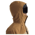 Man wearing The North Face Freedom Insulated Ski Jacket in Utility Brown-Khaki Stone