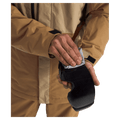 Man wearing The North Face Freedom Insulated Ski Jacket in Utility Brown-Khaki Stone