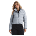 Woman wearing The North Face Hydrenalite Down Jacket in Blue Flax
