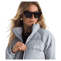 Woman wearing The North Face Hydrenalite Down Jacket in Blue Flax