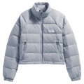 The North Face Hydrenalite Down Jacket in Blue Flax featuring full zip, adjustable hem and small white logo on left chest.