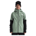 Woman wearing The North Face Summit Eastwall GTX Ski Jacket for Women in Slate Moss - TNF Black