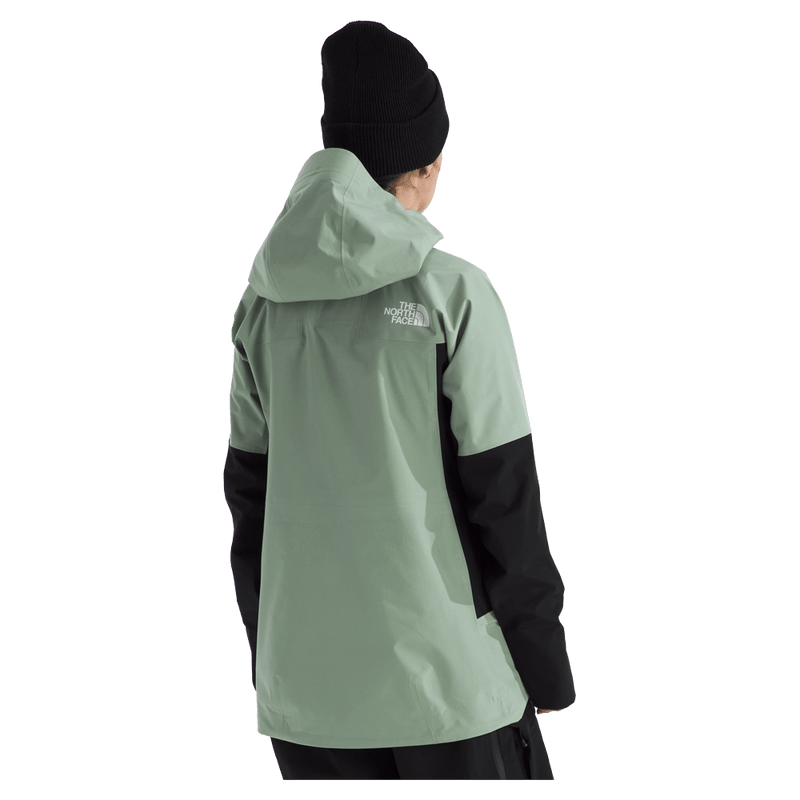 Woman wearing The North Face Summit Eastwall GTX Ski Jacket for Women in Slate Moss - TNF Black