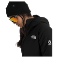 View of a woman wearing The North Face Summit Casaval Hybrid Hoodie for Women in Black
