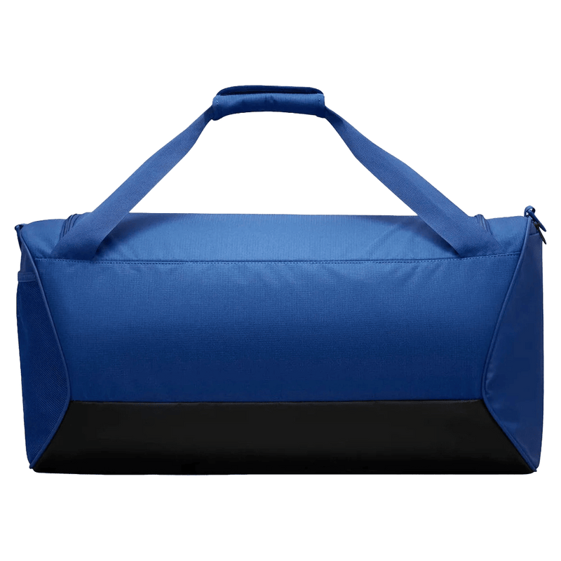 Bsck view of the Nike Brasilia 9.5 Duffel Bag in Game Royal colourway, unisex model